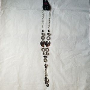 Black & Silver Long Necklace